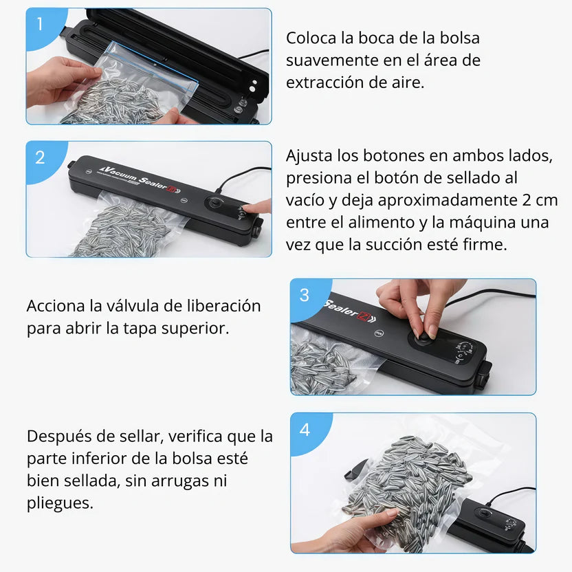 SELLADORA AL VACÍO "SealPro" ¡Mantén Tus Alimentos Frescos!
