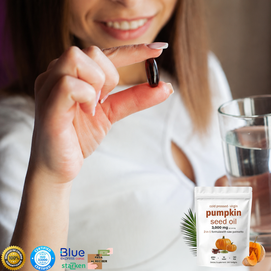 60 CÁPSULAS DE ACEITE DE SEMILLA DE CALABAZA - ENVÍO GRATIS Y PAGA EL RECIBIR