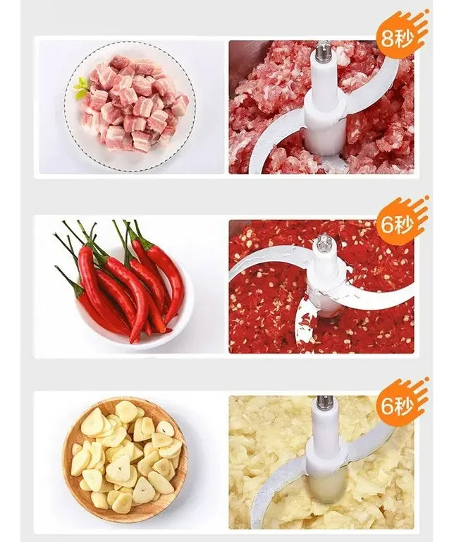 ¡PICADOR Y MOLEDOR ELÉCTRICO 5 LTS! PREPARA TUS COMIDAS DE FORMA RÁPIDA Y EFICIENTE.